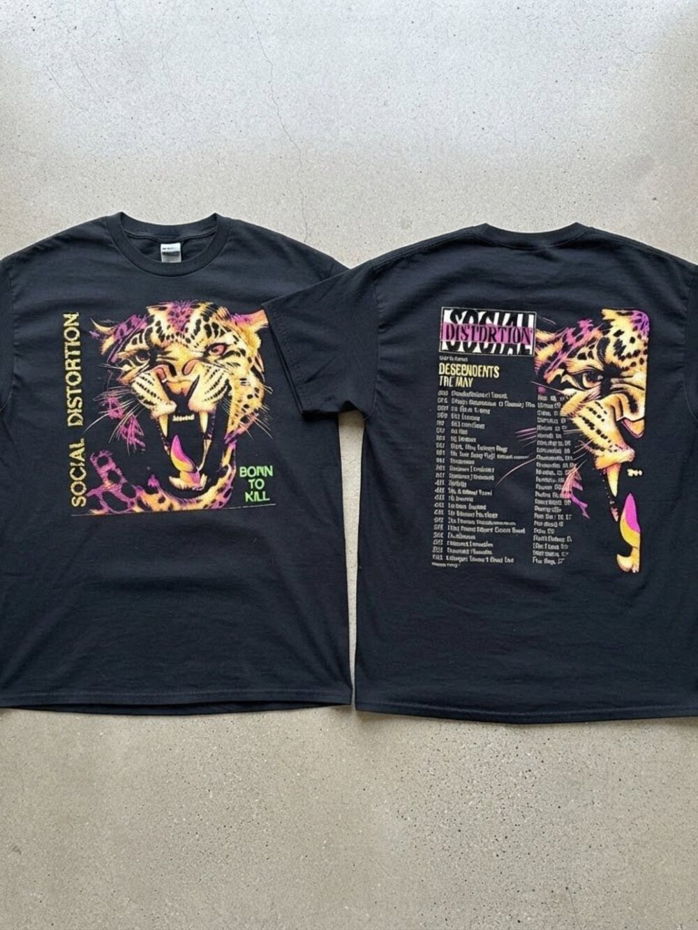 Social Distortion North American Tour 2026 Born To Kill Black T-Shirt S-4XL